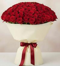 Букет 101 Красная роза Милано в Хучнях