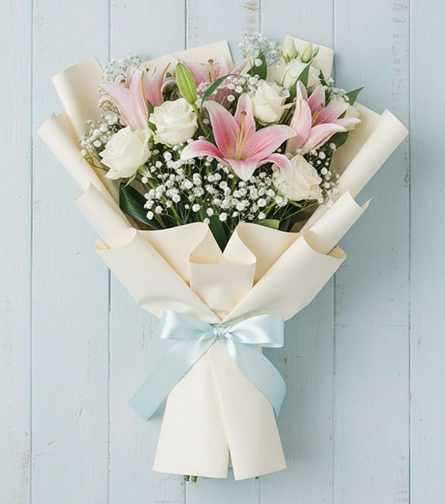 Букет цветов из: Лилии в Хучнях