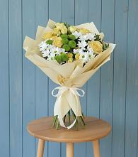 Букет цветов из:  Хризантемы и Розы #REPLACE_PRED# Хучнях