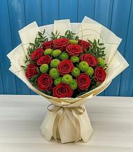 Букет цветов из:  Розы и Хризантемы в Хучнях