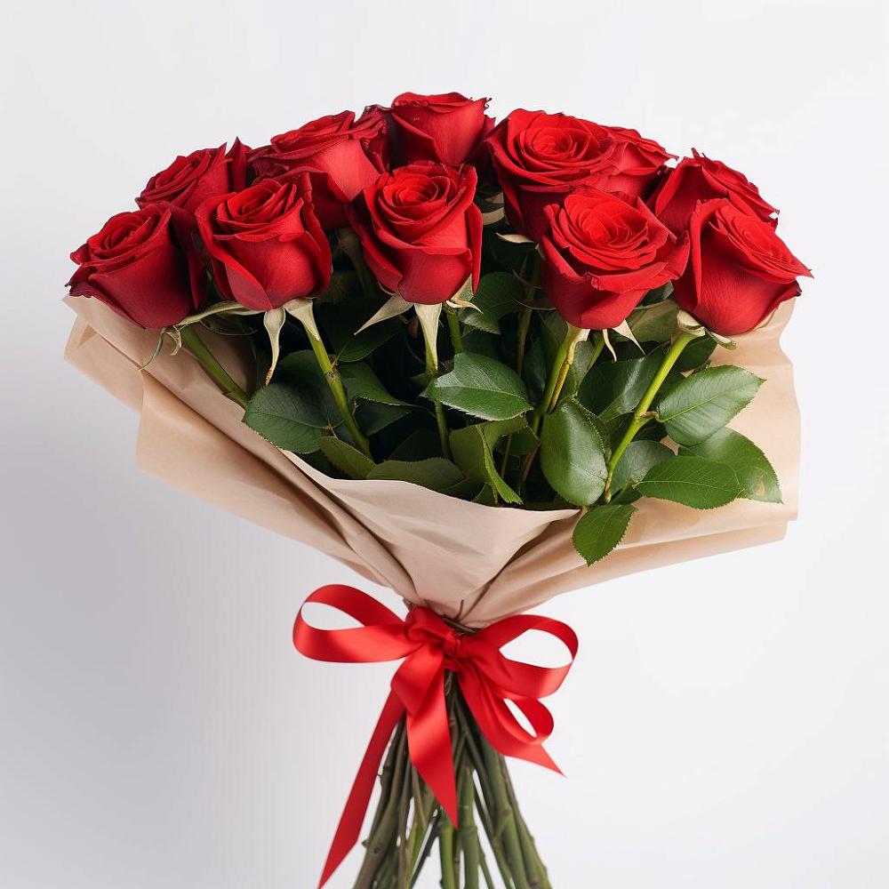 Букет 11 Красных роз Эдлесс Лав в Хучнях