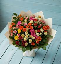 Букет Микс из разноцветных кустовых роз #REPLACE_PRED# Хучнях